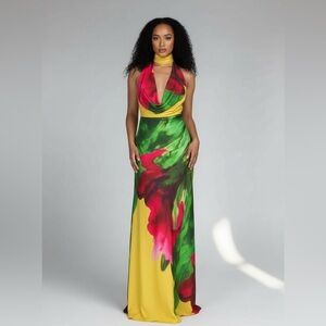 ❤️5 for $25❤️ Multicolor Halter Maxi Dress